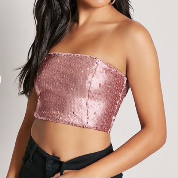 sequin tube top forever 21
